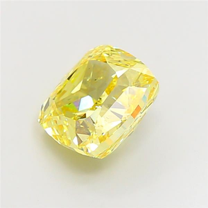 Diamant jaune vif élégant cultivé en laboratoire, choix brillant, bijoux de luxe, pierre précieuse en vrac taille coussin, certifié type CVD - Product Image 6