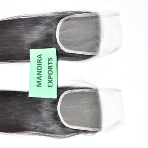 ผมทอสีดำบริสุทธิ์จากธรรมชาติผมชาวอินเดียยาวตรง5*5 - Product Image 6