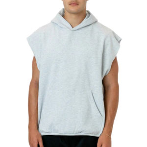 Offre Spéciale grande taille hommes décontracté Gym à capuche hiver sans manches couleur unie séchage rapide respirant tenue décontracté pour la musculation - Product Image 5
