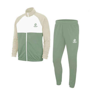 Chándal deportivo liso de dos piezas para hombre, chándal de poliéster y algodón para hombre, chándal deportivo con logotipo personalizado - Product Image 4