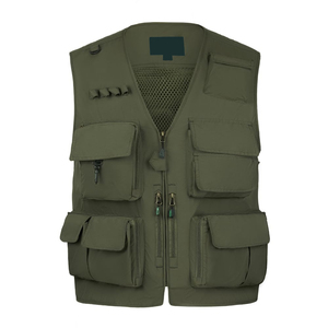 Ligero al aire libre Ropa informal Transpirable Cuello en V Chaleco de carga Bolsillos multifuncionales Chaleco de carga para hombres - Product Image 1