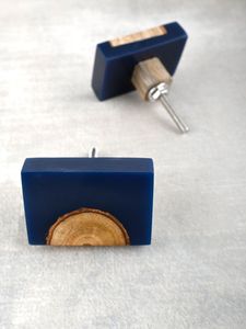 Boutons de tiroir en bois et résine personnalisés, idéaux pour les armoires de cuisine, ajoutant une touche artistique aux meubles, améliorant le style intérieur moderne. - Product Image 2