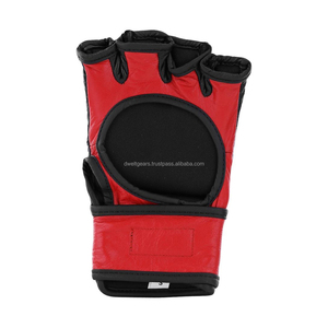 Gants de boxe MMA en cuir imprimés sur mesure, respirants, demi-doigts, antidérapants, avec sangle de poignet réglable, équipement d'entraînement de combat durable - Product Image 6