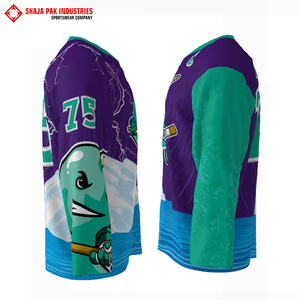 Maillot de hockey sur glace à sublimation respirant et confortable OEM personnalisable pour hommes - Product Image 5