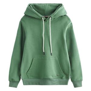 Sudadera con Capucha para Mujer, 100% Algodón, Tejido de Felpa, Transpirable, Color Sólido, Manga Larga, Ropa Casual de Invierno con Bolsillos - Product Image 5