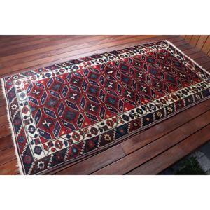 3.2x6 ft Rug, Turkish Vintage Accent Rug, <b>Red</b> <b>Wool</b> Rug - Product Image 2