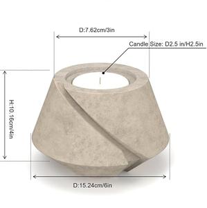 Increíble tarro de vela decorativo de hormigón y silicona con tapa, diseño moderno para festivales y regalos de cumpleaños de Navidad - Product Image 2