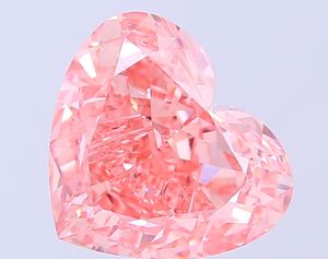 Bijoux de luxe Aniva, diamant de laboratoire rose vif fantaisie en forme de cœur, VS1, certifié IGI, bague de fiançailles, pendentif - Product Image 1