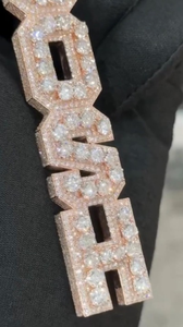 Pendentif Croix Personnalisé en Argent 925 Style Hip Hop, Design Tendance Streetwear Sertie de Diamants Moissanite, Breloques Personnalisées - Product Image 4