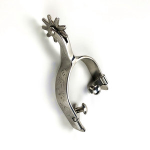 En stock Éperons de cheval en acier inoxydable Éperons de bottes de cowboy western Autres produits d'équipement équestre Fabriqués au Pakistan - Product Image 2