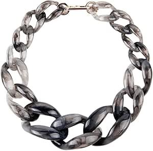 สร้อยคอเรซิ่นแบบใหม่ไม่ซ้ำใคร ของขวัญเครื่องประดับ สร้อยคอโซ่เรซิ่นอีพ็อกซี่จากอินเดีย มีสินค้าในสต็อก สร้อยคออะซิเตทรูปเต่าเรซิ่นวินเทจ - Product Image 2