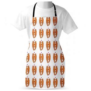 Couple Castor Amour Imprimé Cuisine Accessoires Restaurant Coton Chef Tablier Fleuriste Travail Vêtements Bavoir Vêtements Pour Le Nettoyage - Product Image 1