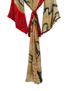 Luxury High demanded Bathrobe <b>Silk</b> Sari <b>Kimono</b> Vintage Sari Robe Soft Beach Party Gown Indian Handmade <b>Silk</b> <b>Kimono</b> for sale - Product Image 3