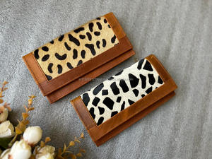 Cartera de cuero de vaca Multi usos Clutch Phone Cases Hair On Hide Clutch Card Western Wallets para mujeres - Product Image 4