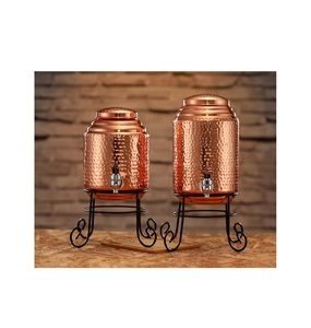 100% Pot à eau en cuivre d'excellente qualité Distributeur d'eau en cuivre Ayurveda Heath Benefits 5 litres Pot fait main - Product Image 5