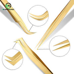 Pinzas de Precisión para Pestañas de Volumen, Pinzas Curvas para una Fácil Aplicación de Pestañas - Product Image 5