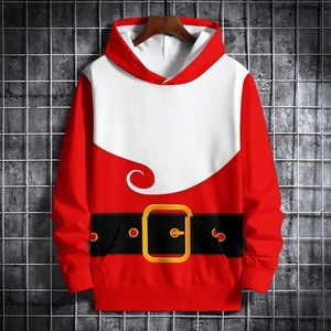2024 Navidad 3D Santa Claus estampado sudaderas con capucha manga larga Casual Streetwear pulóveres para mujeres y hombres ropa de invierno femenina - Product Image 4