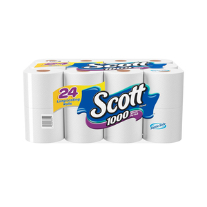 Scott 1000 Soft Disposable Flushable <b>Toilet</b> <b>Paper</b> 12 <b>Rolls</b> with 1,000 Sheets Per <b>Roll</b> - Product Image 4