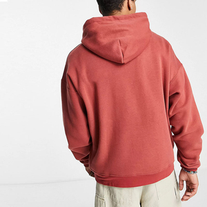 เสื้อฮู้ดผู้ชายผ้าฟลีซแบบผูกเชือกทรงหลวมโลโก้แบบกำหนดเอง - Product Image 1