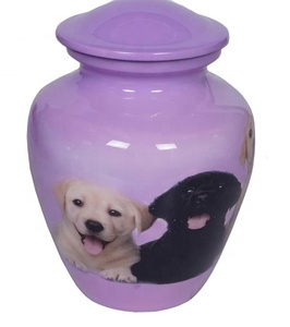 Urne de crémation classique en métal pour animaux de compagnie - Product Image 2