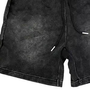 Nouvel arrivage Short d'hiver de qualité supérieure délavé à l'acide pour adultes Respirant Casual Wear Solid Pattern Mid Elastic Waist Closure - Product Image 5