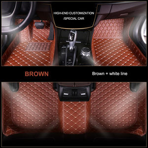 Tappetino auto per BMW per <span class=keywords><strong>4</strong></span> <span class=keywords><strong>serie</strong></span> F33 2014-2017 convertibile in pelle antiscivolo accessori interni marrone - Product Image 2