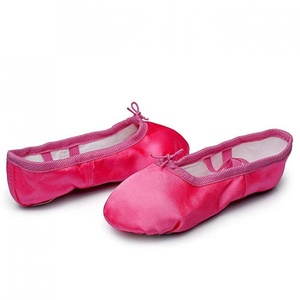 รองเท้าบัลเลต์ผ้าใบทนทานสำหรับเด็กผู้หญิงพื้นรองเท้ายืดหยุ่นได้สวมใส่สบายวัสดุน้ำหนักเบาเหมาะสำหรับผู้เริ่มต้นนักเรียน - Product Image 5