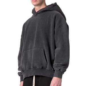 Pull à capuche pour hommes Black Acid Wash de haute qualité Vêtements d'hiver confortables Fabriqué par le fabricant au Pakistan de haute qualité - Product Image 1