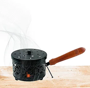 Quemador de incienso de alta calidad para meditación en el hogar y quemador de incienso de lujo de aromaterapia con mango de madera soporte de gran capacidad - Product Image 6