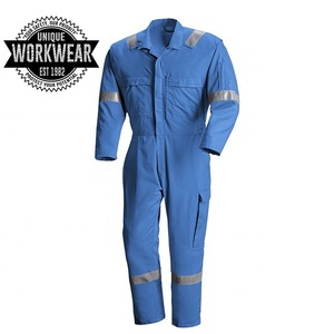 Combinaison ignifuge personnalisée haute visibilité en polyester, résistante aux flammes, pour l'industrie pétrolière et gazière, vêtements de travail certifiés CE, protection pour hommes - Product Image 5