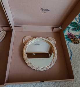 High Good Quality <b>Bamboo</b> Rattan Small Round <b>Mirror</b> Bathroom <b>Mirror</b> Decor Customize Package Bedroom Furniture - Product Image 3