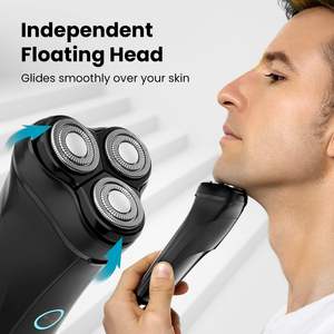 Afeitadora Eléctrica para Hombre, Recargable, Inalámbrica, Rotatoria, con Triple Cuchilla, Recortadora de Barba, Afeitadora Facial, Resistente al Agua IPX7, Lavable - Product Image 6