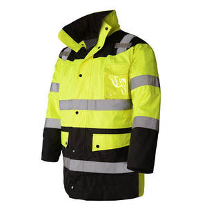 Chaqueta de Trabajo de Alta Visibilidad Reflectante de Seguridad, Chaqueta de Trabajo de Poliéster de Primera Calidad para la Construcción - Product Image 2