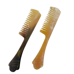 Peigne en corne naturelle de qualité supérieure, corne de buffle et de vache, peigne à barbe, finition lisse pour un usage quotidien - Product Image 2