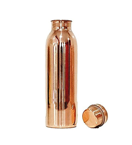 Handcrafted Copper Vessel Water <b>Bottle</b> Direct Drinking Accessory With Health Benefits for Unisex for Hiking - Product Image 1