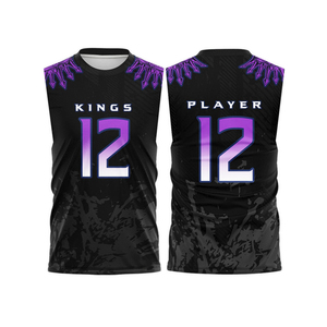 Uniformes de fútbol 7v7 Camiseta de cuello redondo con sublimación completa en tela elástica - Product Image 2