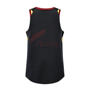 Maillot de basket sans manches respirant grande taille, style tendance, avec logo personnalisé - Vente en gros 100% polyester - Product Image 3