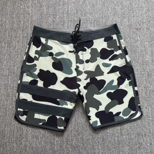 Shorts de Baño para Hombre, Camuflaje, Secado Rápido, Cintura Media con Cordón, Casuales, para Surf, con Bolsillos - Product Image 1