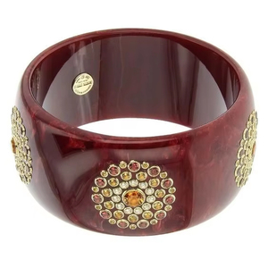 Handmade Resin and Wood <b>Bracelet</b> Bangle New Design Resin Bangles for <b>Girls</b> and Women for Wedding or Gift Main Material Brass - Product Image 1