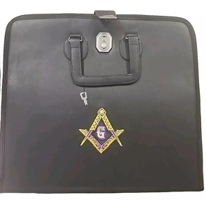 Masonic Regalia Delantal Collar Estuche rígido Maletín personalizado Cuero suave Cerraduras de metal MDF 2mm 5 mm Hebillas de plástico Ronpex - Product Image 4