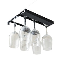 Support à verres à vin créatif en plastique au design minimaliste pour cuisine, bar, armoire à vin - Porte-gobelets suspendu sans perçage