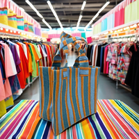 Grands sacs à provisions durables réutilisables en nylon recyclé écologique Sac à linge en plastique d'approvisionnement en vrac à impression offset fabriqué en Inde
