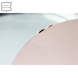 ถาดเสิร์ฟทองแดงทรงกลมดีไซน์เป็นมิตรกับสิ่งแวดล้อมพร้อมพื้นผิวโลหะชุบสำหรับเสิร์ฟจานและจาน - Product Image 2