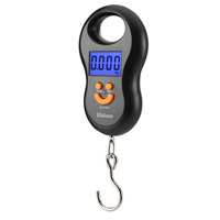 Balance de pesée portable pour volailles, balance numérique suspendue pour bagages, 50 kg, en plastique, à piles