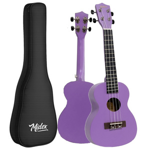 23 Inch Purple Concert <b>Ukulele</b> Kit with Bag, <b>Strap</b> & Picks | Midex UKX-233PRP - Product Image 3