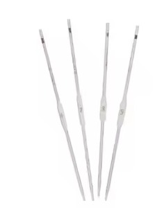 Pipette volumétrique de laboratoire 10ml avec marque de graduation simple en verre borosilicate clair et haute précision - Product Image 2