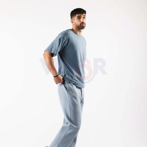 Camisetas de algodón 100% de alta calidad para hombre, Color sólido, Manga corta personalizada, diseño informal suelto de gran tamaño con longitud larga - Product Image 2