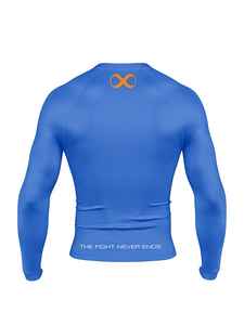 OEM Plain Rash Guard para BJJ MMA Camisa de compresión de LICRA de manga larga personalizada Blanco Negro Gear Hecho en Pakistán - Product Image 3