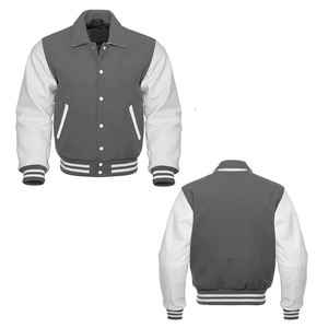 Custom Embroidered <b>Patch</b> Winter Stand Collar Front Logo High Quality 100% Cotton Men's Varsity Baseball <b>Jacket</b> Wholesale - Product Image 1