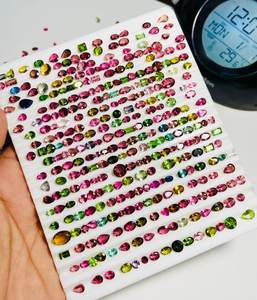 Best Quality Natural <b>Blue</b> Tourmaline Quartz Gemstone Faceted <b>Cut</b> 3mm Height Multi-Shaped High End Jewelry Loose Gemstones Cat's - Product Image 3